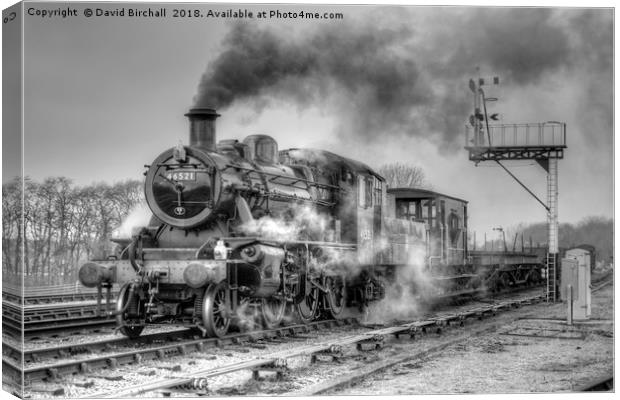 Steam locomotive 46521 at Swithland. Canvas Print by David Birchall