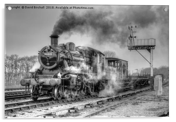 Steam locomotive 46521 at Swithland. Acrylic by David Birchall