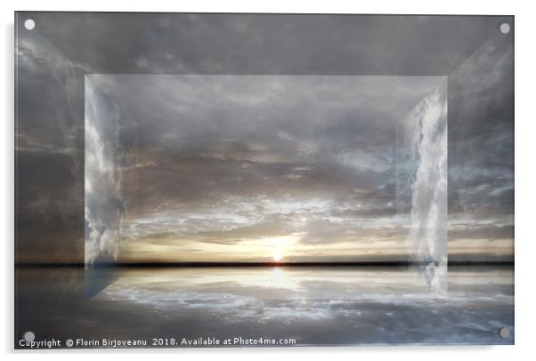 Sunset Box Acrylic by Florin Birjoveanu
