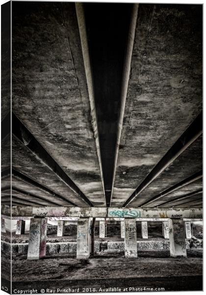 Under the Bridge Canvas Print by Ray Pritchard