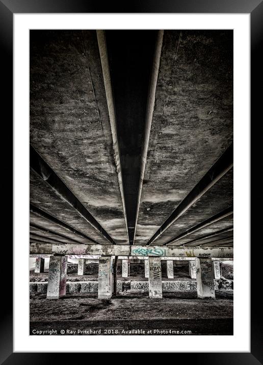 Under the Bridge Framed Mounted Print by Ray Pritchard