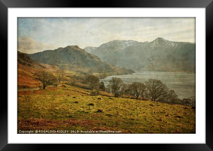 "Antique Crummock Water" Framed Mounted Print by ROS RIDLEY