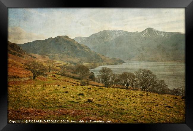 "Antique Crummock Water" Framed Print by ROS RIDLEY