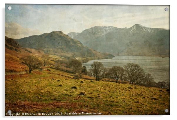 "Antique Crummock Water" Acrylic by ROS RIDLEY