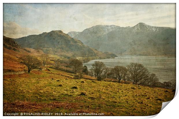 "Antique Crummock Water" Print by ROS RIDLEY
