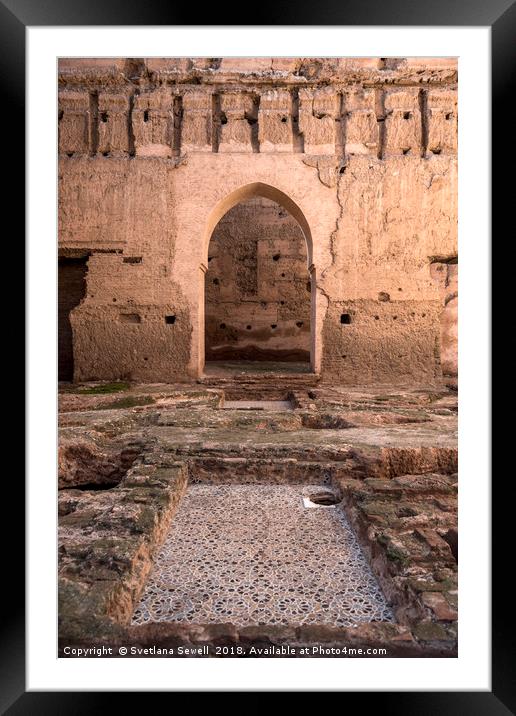 El Badi Palace Ruins Framed Mounted Print by Svetlana Sewell