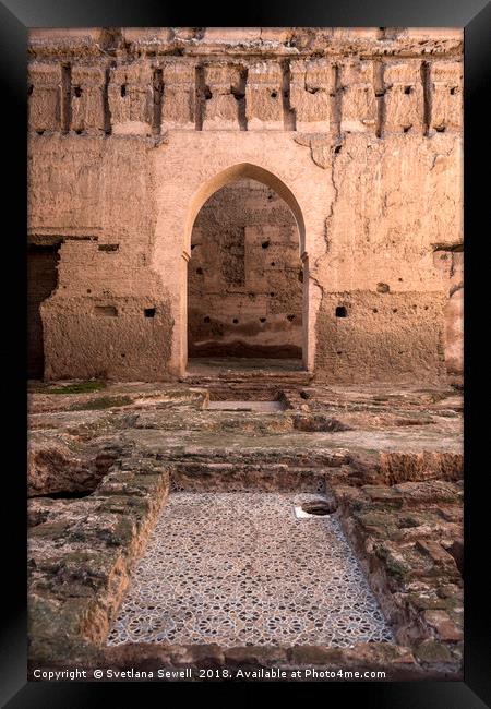 El Badi Palace Ruins Framed Print by Svetlana Sewell