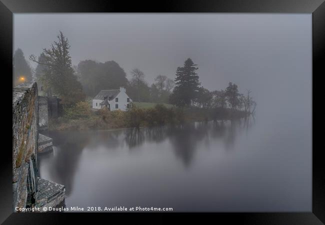 Kenmore: Where River Tay Leaves Loch Tay Framed Print by Douglas Milne