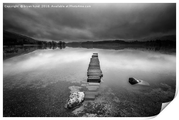 Loch Ard Landscape Print by bryan hynd
