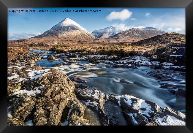 Glamaig and Marsco The Red Cuillin Framed Print by Pete Lawless