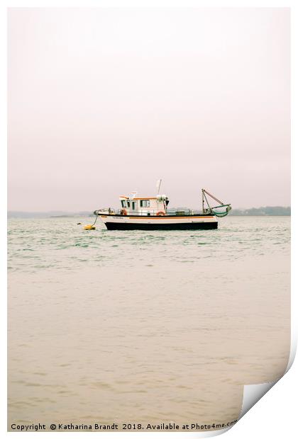Fishing trawler in the Solent Print by KB Photo