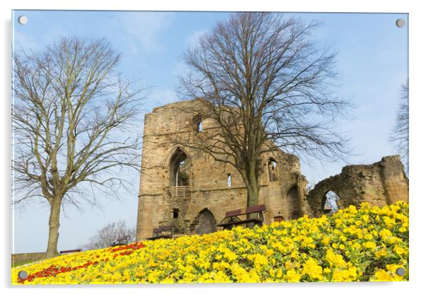 Knaresborough Castle Acrylic by mike morley