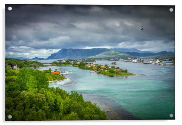 Bronnoysund in Norway Acrylic by Hamperium Photography
