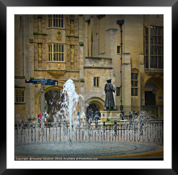 Bristol Fountain Framed Mounted Print by Heather Goodwin