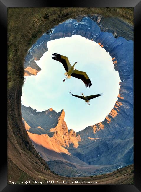 little planet Drakensberg Mountains Framed Print by Sue Hoppe