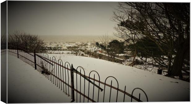                    A Winter View out to Sea        Canvas Print by Matthew Balls