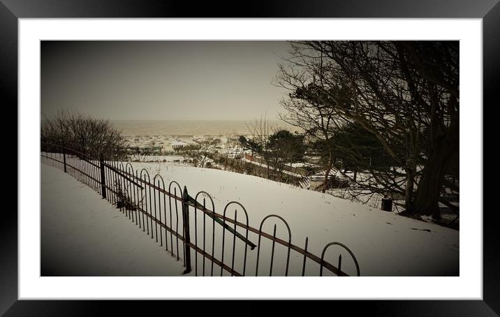                    A Winter View out to Sea        Framed Mounted Print by Matthew Balls