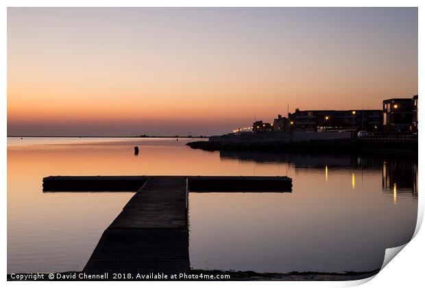 West Kirby Sunset Reflection     Print by David Chennell