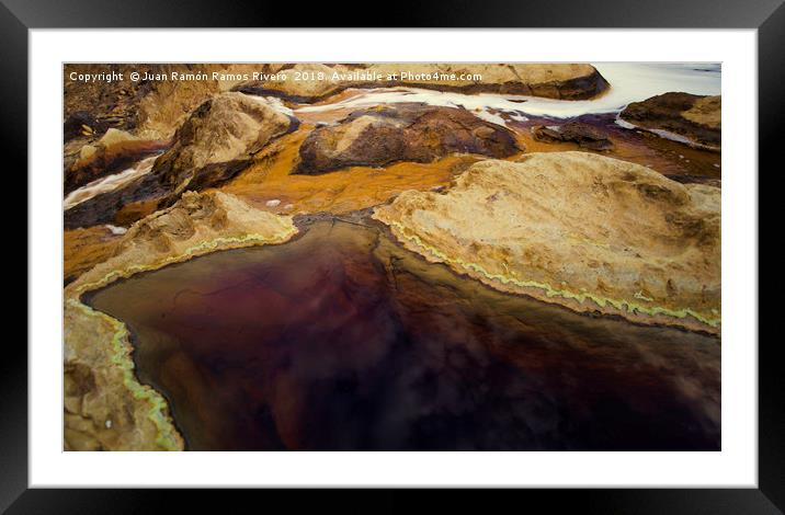Clouds in the stream Framed Mounted Print by Juan Ramón Ramos Rivero