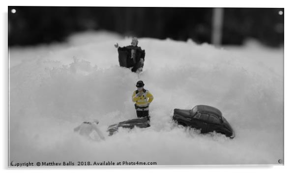                                Murder In the Snow  Acrylic by Matthew Balls