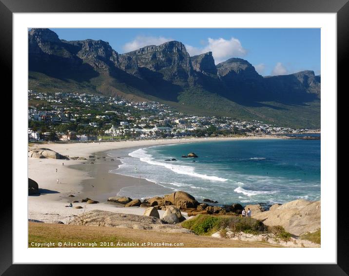 Camps Bay, Cape Town, South Africa Framed Mounted Print by Ailsa Darragh