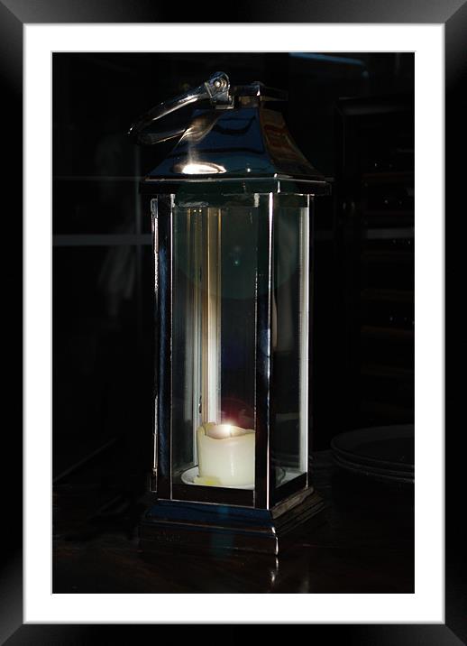 Candle Lamp Framed Mounted Print by Karen Martin