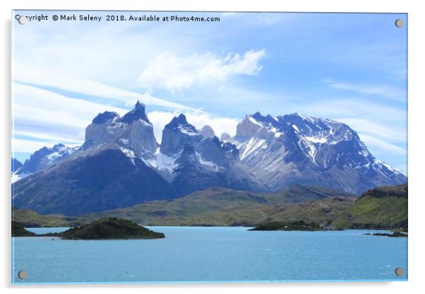 Torres del Pane Mountain Range Acrylic by Mark Seleny