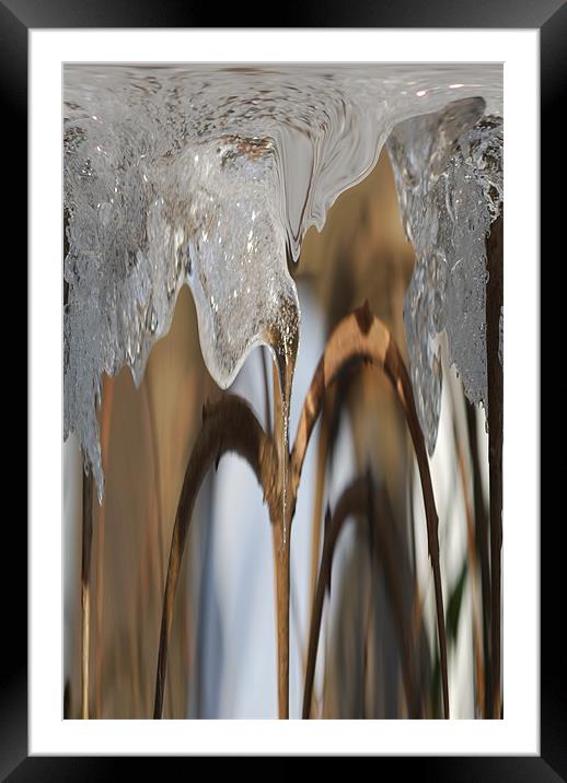 Icicle Flow Framed Mounted Print by Karen Martin