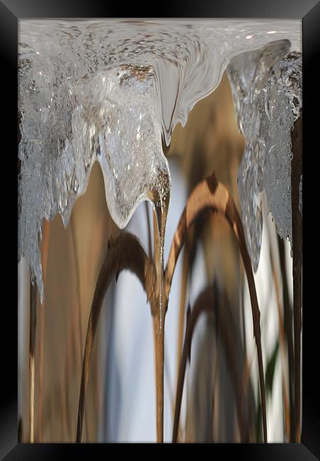 Icicle Flow Framed Print by Karen Martin