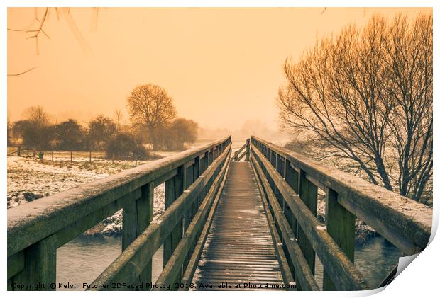 Cow Grove Eye Bridge Firat Snow Print by Kelvin Futcher 2D Photography