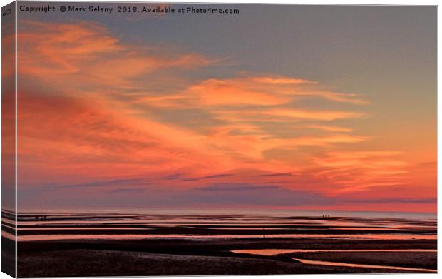 Sunset over the Cape Cod Bay Canvas Print by Mark Seleny