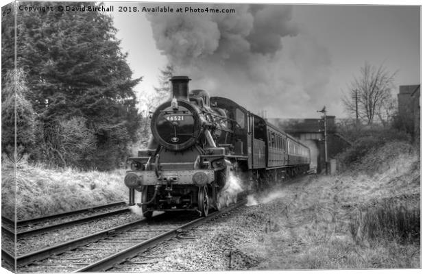 Branch line nostalgia with locomotive 46521. Canvas Print by David Birchall