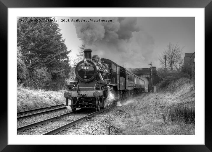 Branch line nostalgia with locomotive 46521. Framed Mounted Print by David Birchall