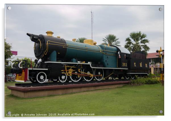 Hanomag Pacific Steam Locomotive #1 Acrylic by Annette Johnson