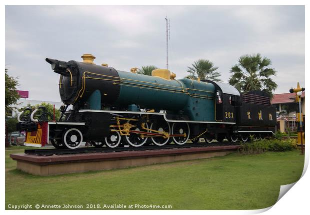 Hanomag Pacific Steam Locomotive #1 Print by Annette Johnson