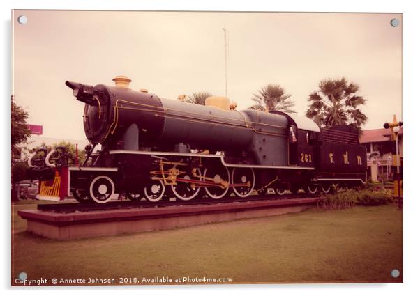 Hanomag Pacific Steam Locomotive #2 Acrylic by Annette Johnson