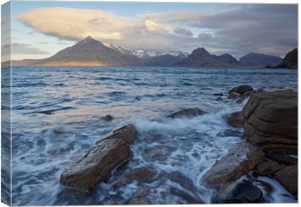Sunrise at Elgol Canvas Print by Stephen Taylor