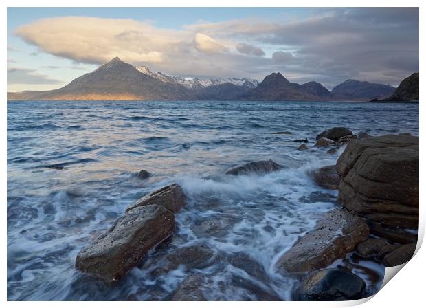 Sunrise at Elgol Print by Stephen Taylor