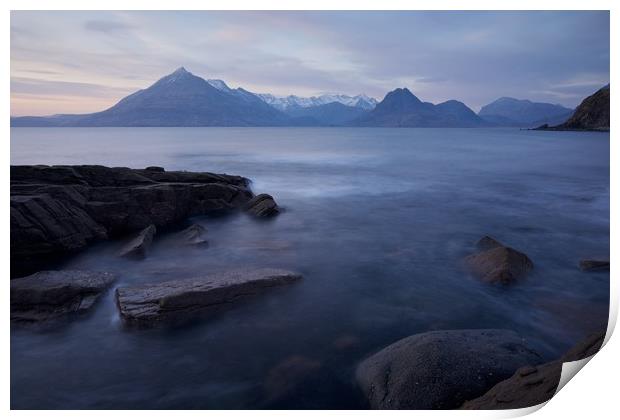 A Gentle Sunset at Elgol Print by Stephen Taylor