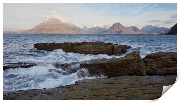 The Sea at Elgol Print by Stephen Taylor