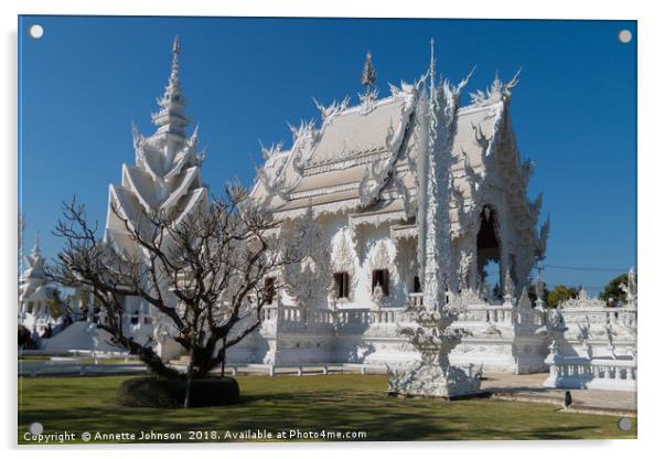 Wat Rong Khun #3 Acrylic by Annette Johnson