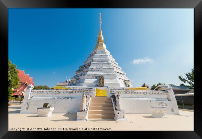 Wat Chedi Luang- Phrae Framed Print by Annette Johnson