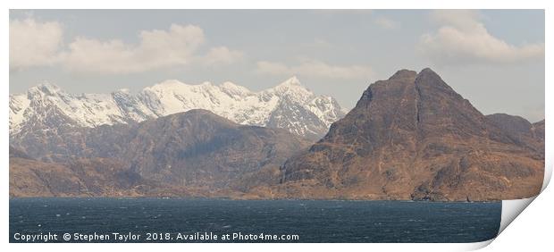 Sgurr Na Stri and the Cuillin Ridge Print by Stephen Taylor