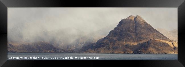 Elgol 16x5 Panorama Framed Print by Stephen Taylor