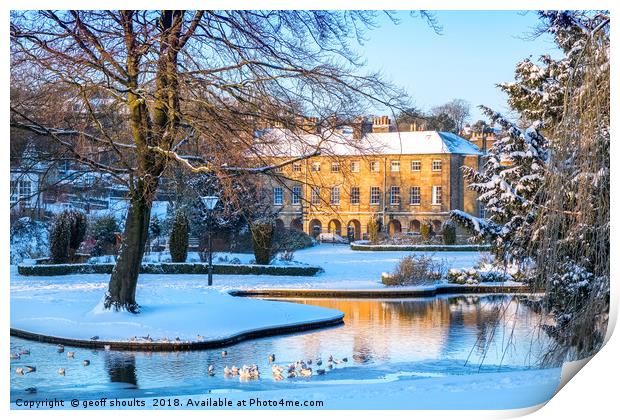 Buxton in winter Print by geoff shoults