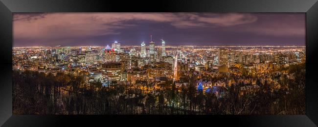 Montreal Cityscape from Mont Royal Framed Print by Bob Small