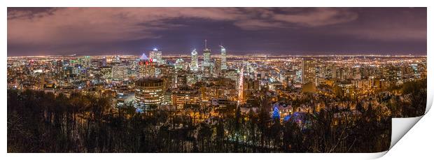 Montreal Cityscape from Mont Royal Print by Bob Small