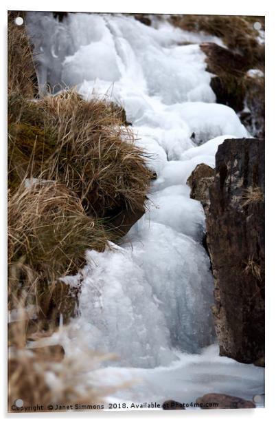 Frozen Waterfall Beacon Acrylic by Janet Simmons