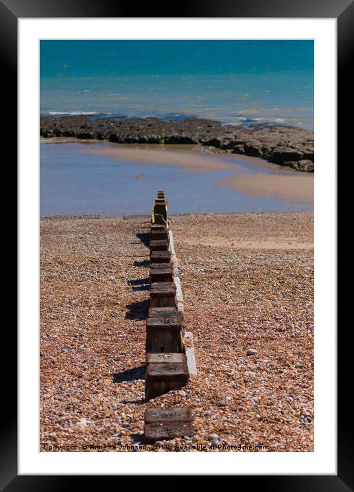 Seaside #4 Framed Mounted Print by Annette Johnson