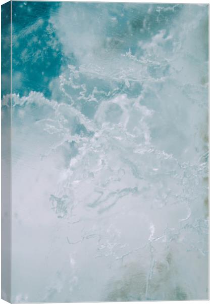 Ice blue transparent background Canvas Print by Larisa Siverina